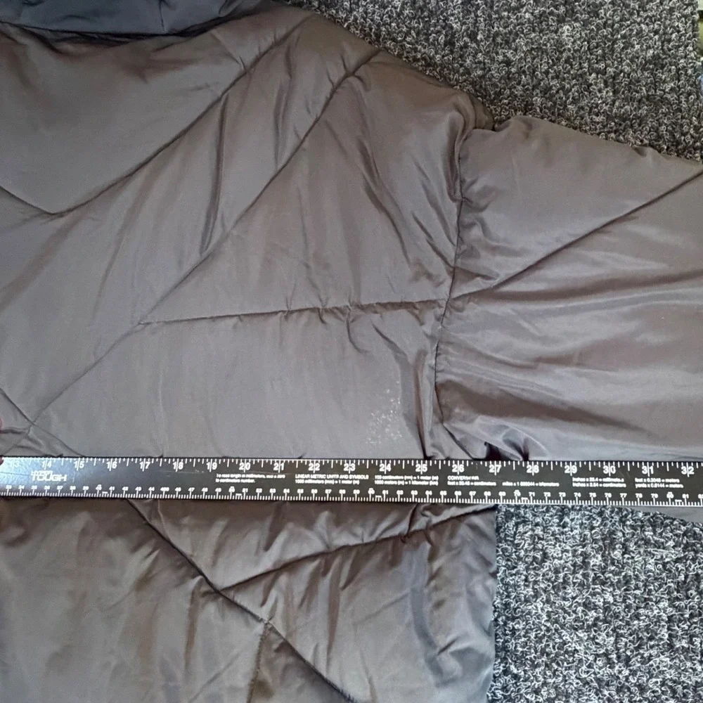 Free People Black Puffer Jacket with Hood